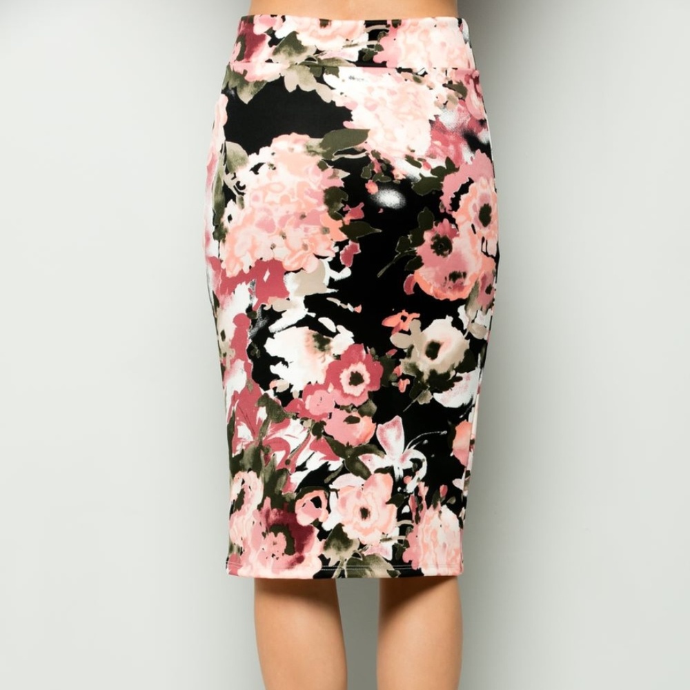 Floral Pencil Skirt